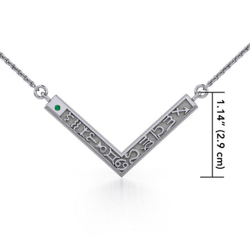 12 Zodiac Symbols Silver Necklace with round Birthstone of your choice - Jewelry
